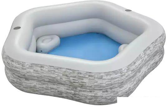 Надувной бассейн Bestway Splash Paradise 54423 (213х206х53)- фото
