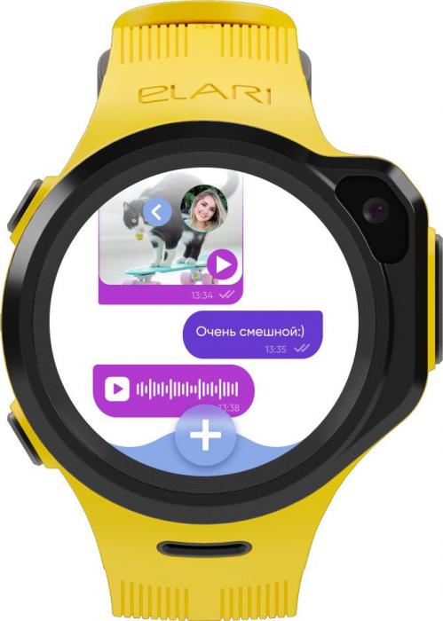 Детские умные часы Elari KidPhone 4GR M (желтый)- фото3