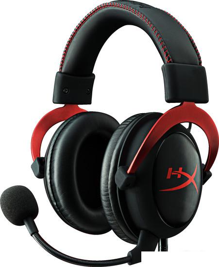 Наушники с микрофоном HyperX Cloud II (красный)- фото