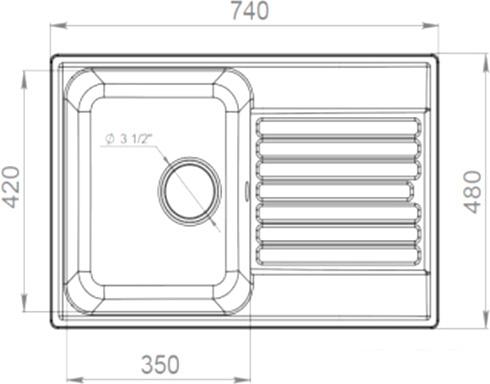 Кухонная мойка GranFest QUARZ Z-78 (черный)- фото4