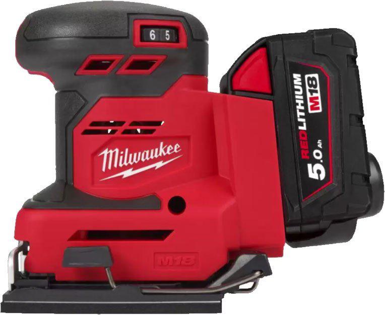 Виброшлифмашина Milwaukee M18 BQSS-502B 4933479967 (с 2-мя АКБ, сумка)- фото