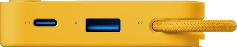 Внешний аккумулятор Momax 1-Power X Built-in USB-C IP152 10000mAh (желтый)- фото3