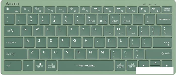 Клавиатура A4Tech Fstyler FBX51C (зеленый)- фото