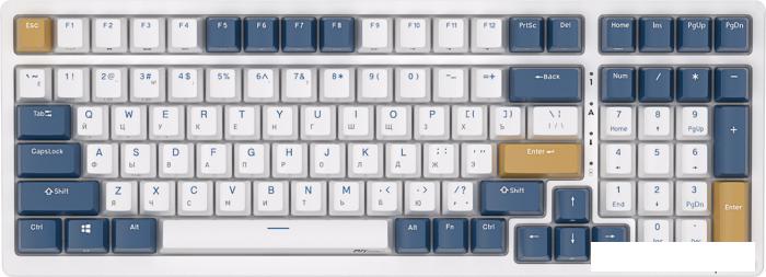 Клавиатура Royal Kludge RK98 RGB Klein Blue (RK Brown)- фото