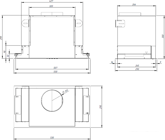 Кухонная вытяжка Akpo Neva Glass II 60 WK-10 (черный)- фото4