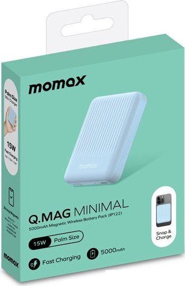 Внешний аккумулятор Momax Q.MAG Minimal IP122 5000mAh (голубой)- фото4