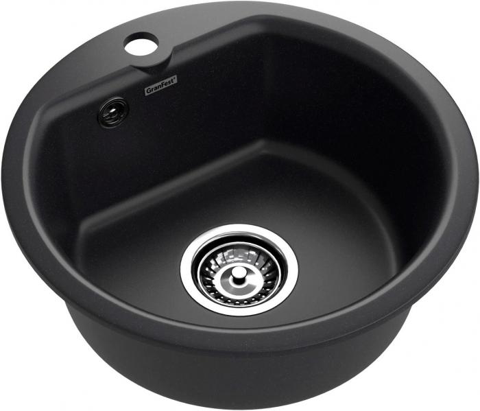Кухонная мойка GranFest Smart 435 (черный)- фото2