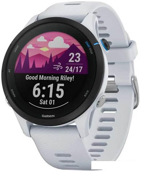 Умные часы Garmin Forerunner 255 Music 46 мм (белый камень)- фото