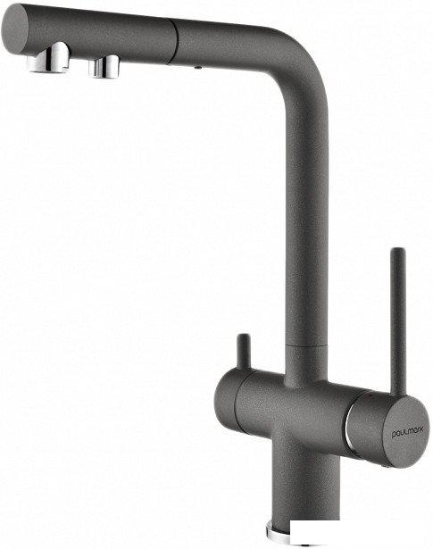 Смеситель Paulmark Serpentine SE213222-GRM (серый/серый металлик)- фото