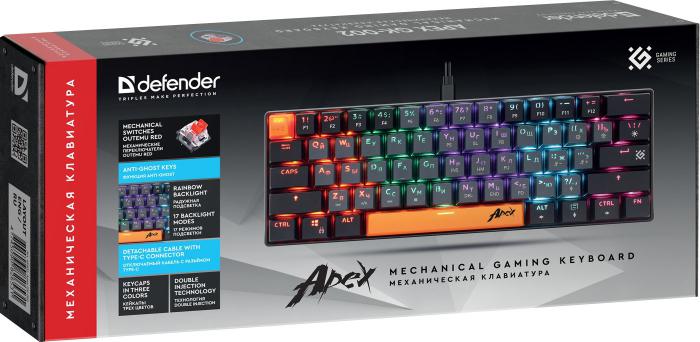 Клавиатура Defender Apex GK-002 (серый/черный)- фото3