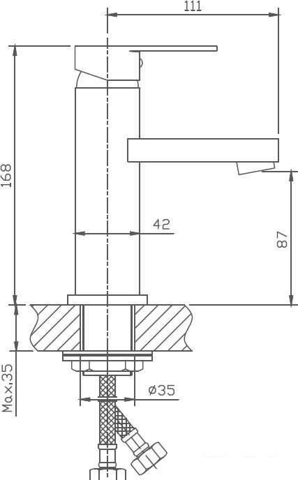Смеситель Haiba HB1002 (хром)- фото2