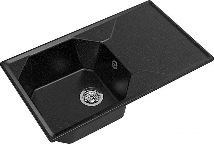 Кухонная мойка GranFest GF-U-840L (черный)- фото