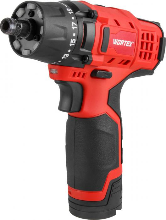 Дрель-шуруповерт Wortex LX BD 1215 Li Set 1326470 (с 2-мя АКБ, кейс)- фото3