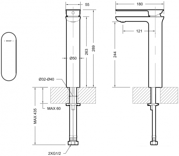 Смеситель Bravat Gina F165104C-A-ENG- фото2