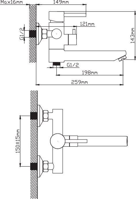 Смеситель Diadonna Д234-22S- фото2