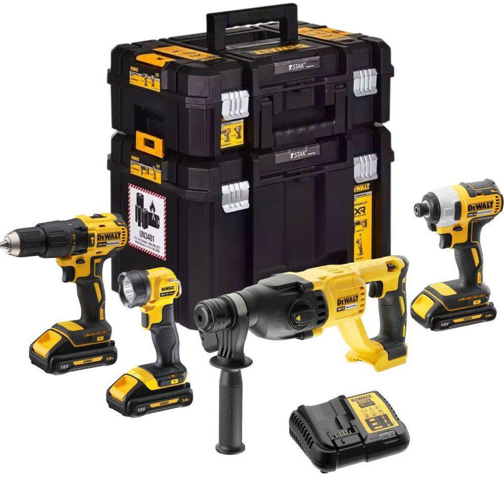 DeWalt DCK440L3T (винтоверт, перфоратор, шуруповерт, фонарь, 3 АКБ, кейс)- фото