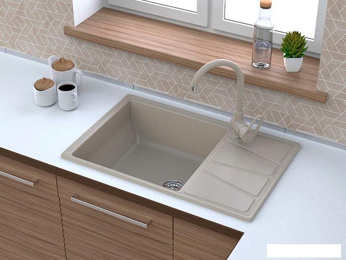 Кухонная мойка GranFest GF-V-780L (черный)- фото3