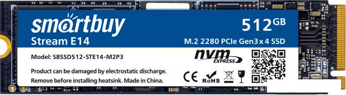 SSD SmartBuy Stream E14 512GB SBSSD512-STE14-M2P3- фото