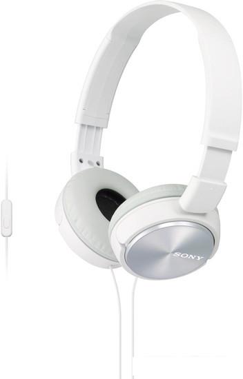 Наушники с микрофоном Sony MDR-ZX310AP (белый)- фото