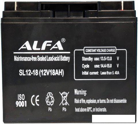 Аккумулятор для ИБП ALFA SL12-18 (12V-18Ah)- фото