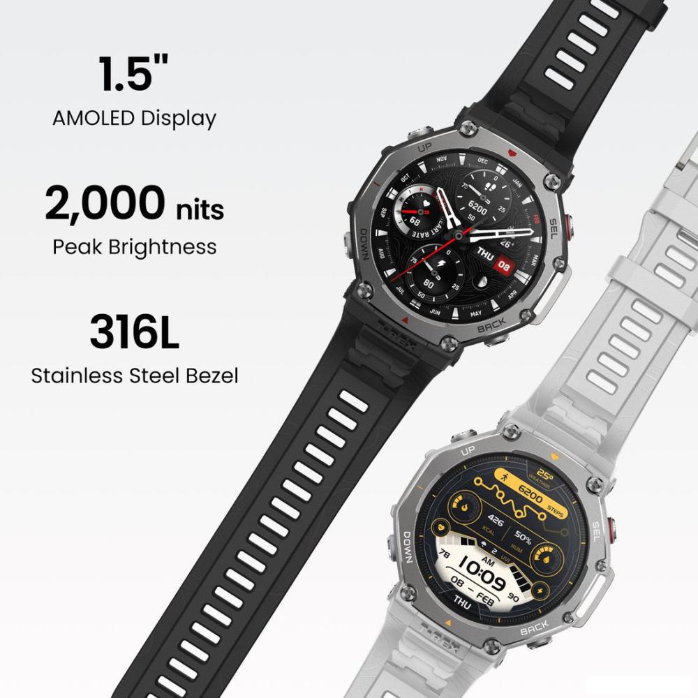 Умные часы Amazfit T-Rex 3 (серый туман)- фото2