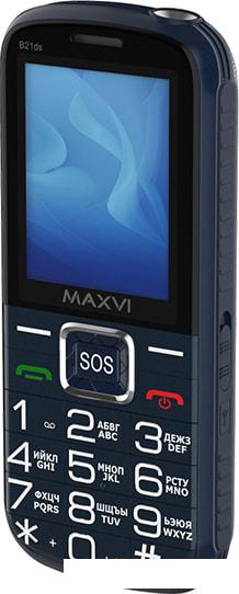 Кнопочный телефон Maxvi B21ds (синий)- фото4