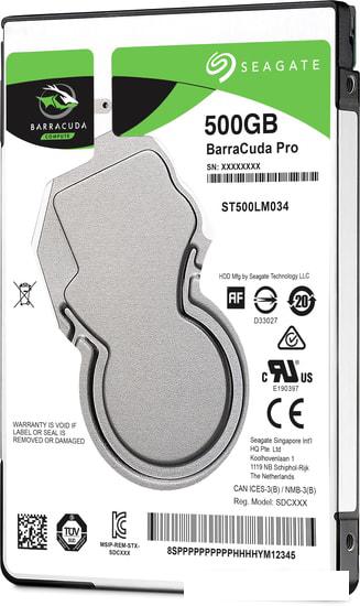 Жесткий диск Seagate Barracuda Pro 500GB ST500LM034- фото2