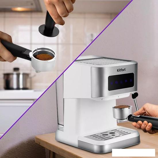 Рожковая бойлерная кофеварка Kitfort KT-7139- фото4
