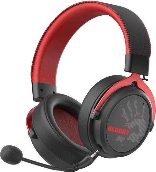 Наушники A4Tech Bloody MR590 Sports (черный/красный)- фото