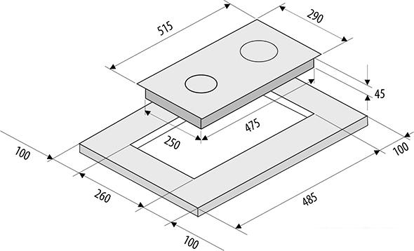 Варочная панель Krona Partita 30 IX- фото3
