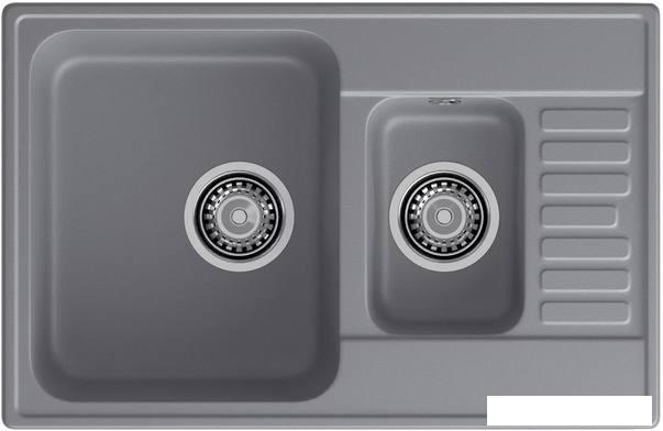 Кухонная мойка GranFest QUARZ Z-21K (темно-серый)- фото
