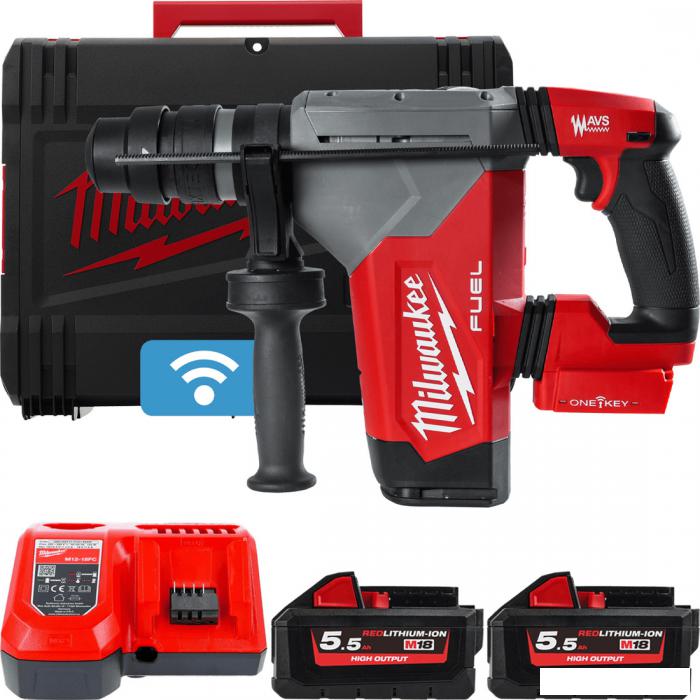 Перфоратор Milwaukee M18 FUEL M18ONEFHPX-552X 4933478496 (с 2-мя АКБ, кейс)- фото