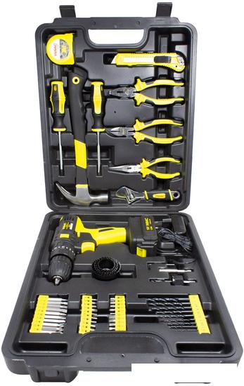 Дрель-шуруповерт WMC Tools 1057 (с 1-им АКБ, кейс, набор оснастки)- фото
