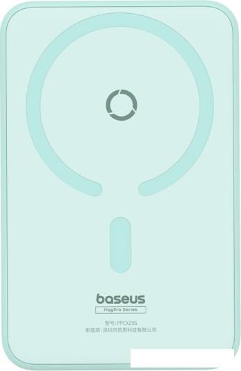 Внешний аккумулятор Baseus MagPro Magnetic Bracket Wireless Fast-Charging Power Bank 20W 5000mAh (мятный)- фото2