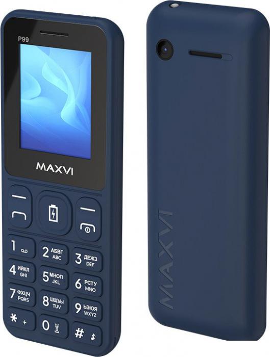 Кнопочный телефон Maxvi P99 (темно-синий)- фото