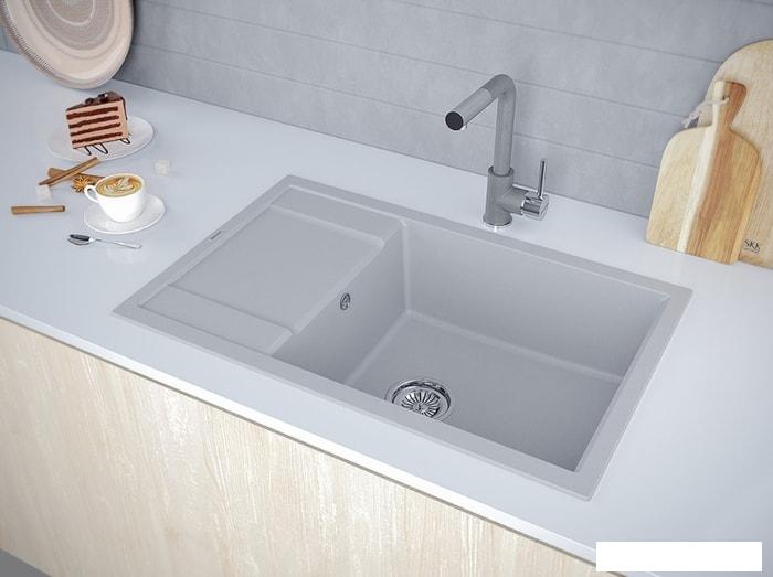 Кухонная мойка Paulmark Verlass PM317850-GRM- фото3