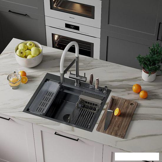 Кухонная мойка Roxen Stage 560250-60B- фото2