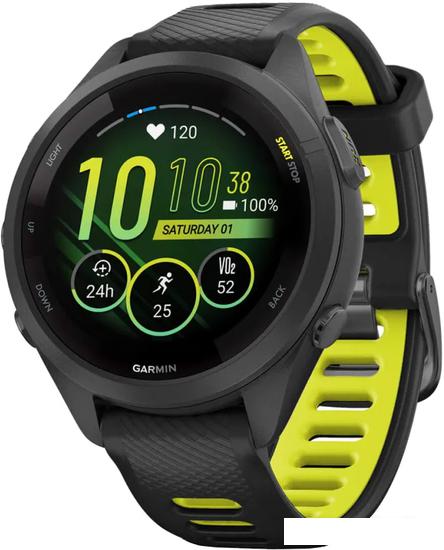 Умные часы Garmin Forerunner 265S 42 мм (черный/желтый)- фото