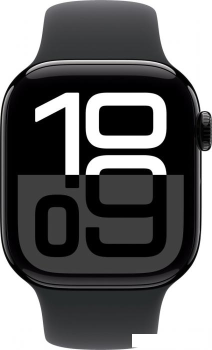 Умные часы Apple Watch Series 10 42 мм (алюминиевый корпус, черный/черный, спортивный силиконовый ремешок S/M)- фото2
