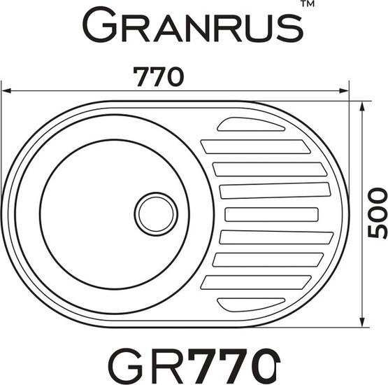 Кухонная мойка Granrus GR-770 (черный)- фото2