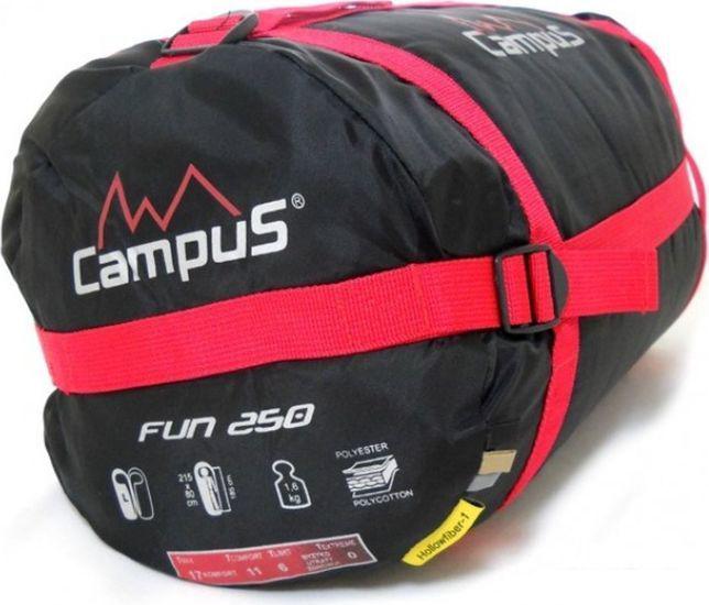 Спальный мешок Campus Campus Fun 250 R-zip (правая молния, золотистый/черный)- фото2