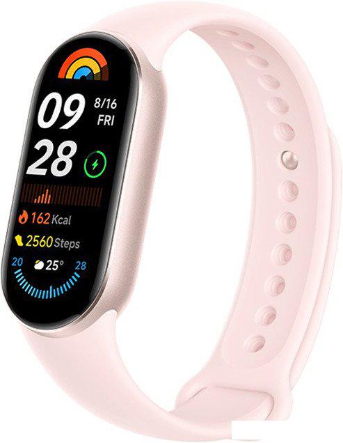 Фитнес-браслет Xiaomi Smart Band 9 (розовое золото, с розовым силиконовым ремешком, международная версия)- фото