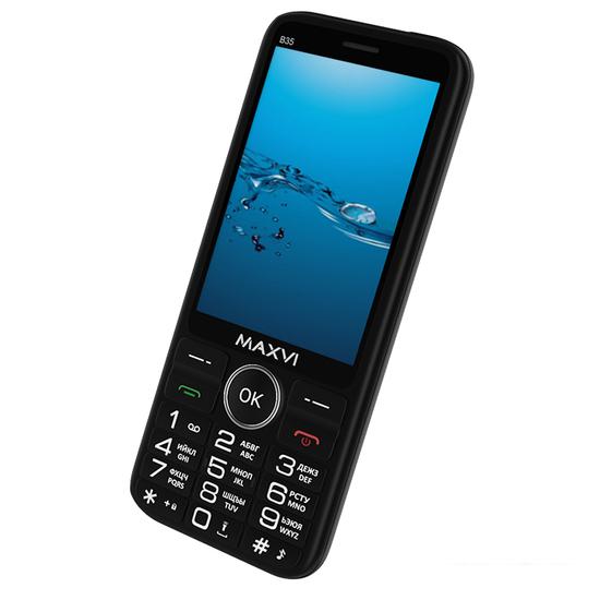 Кнопочный телефон Maxvi B35 (черный)- фото4