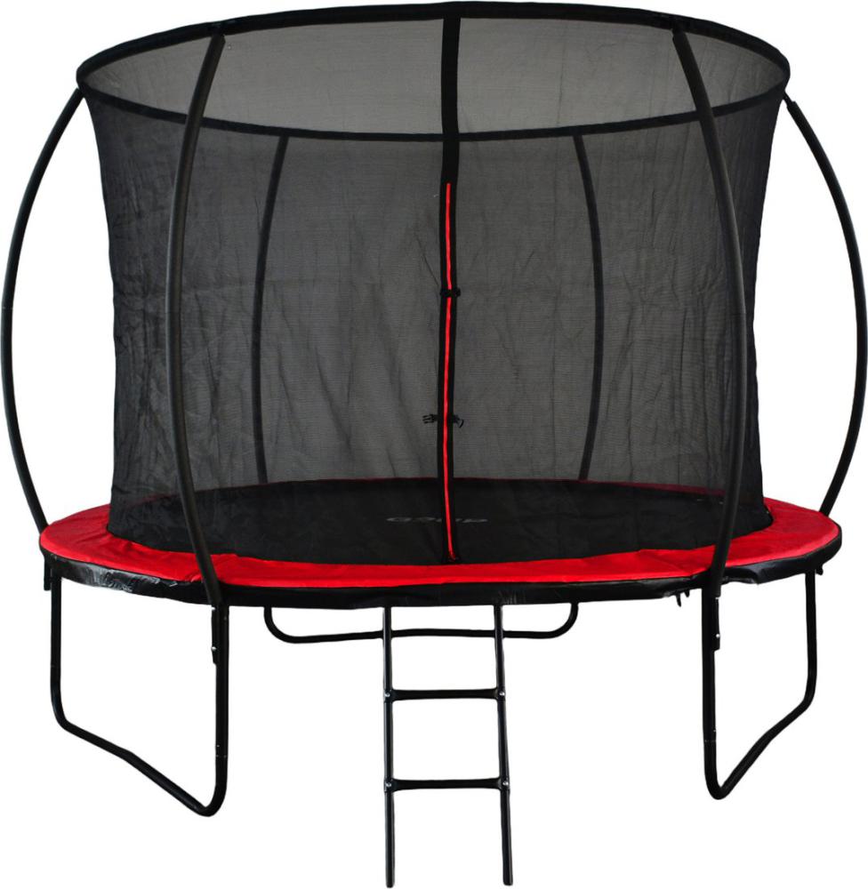 Батут GoUP Luxury 8FT (с сеткой и лестницей, красный)