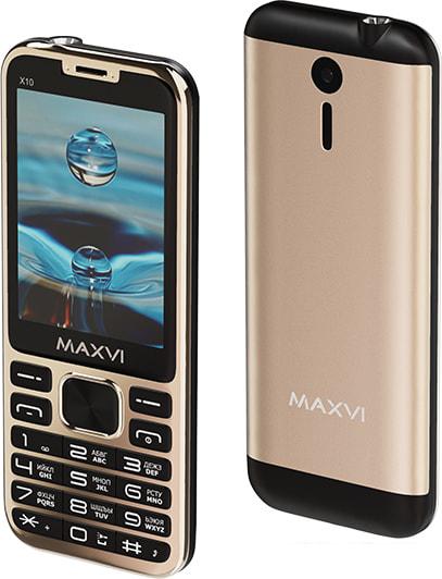 Мобильный телефон Maxvi X10 (золотистый)- фото2