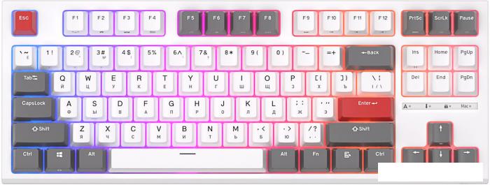 Клавиатура Royal Kludge RK-R87 RGB (белый, RK Blue)- фото3