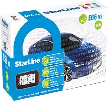 Автосигнализация StarLine E66 v2 BT ECO 2CAN+4LIN- фото