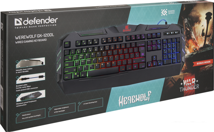 Клавиатура Defender Werewolf GK-120DL- фото3