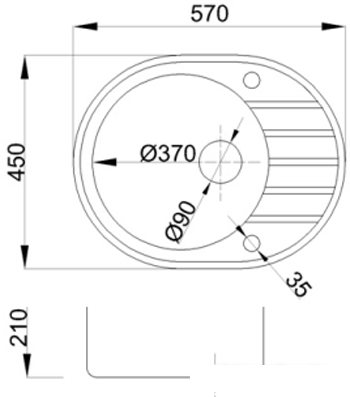 Кухонная мойка БелЭворс New Lux (темно-бежевый)- фото2