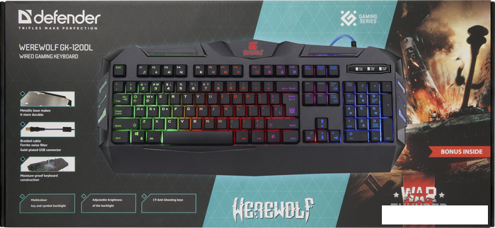 Клавиатура Defender Werewolf GK-120DL- фото2